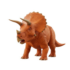 Dinosaur Triceratops  Toy isolated on white transparent background, PNG 
