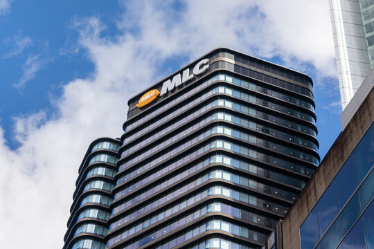 Sydney, Australia - August 12, 2025: MLC office building in Sydney, Australia. MLC Limited is a life insurance company. 