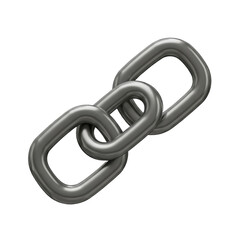 Obraz premium Metal Linked Chain isolated, Link Icon, PNG 