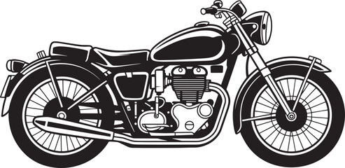 Naklejka premium Motorcycle grunge style isolated on transparent background side view