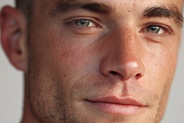Obraz premium Close-up portrait of a beautiful man