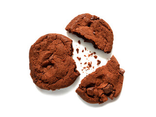 Double dark Chocolate chip cookies with crumbs