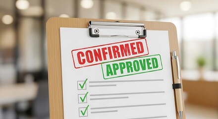 Confirmed Approved Document Checklist.