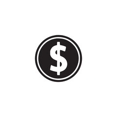 Illustration of a coin with a dollar sign the simple and clean design makes it ideal for use in various financial and economic contexts, representing money, value, and transactions