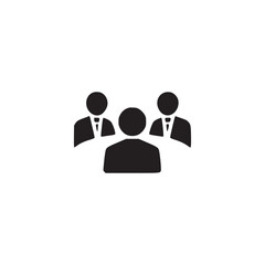 Vector art of business meeting with three people teamwork, collaboration, discussion, and negotiation concept corporate, professional, and leadership illustration