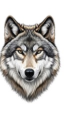 Close-up Portrait of a Gray Wolf.