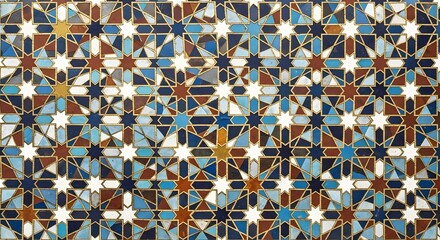 Intricate Geometric Mosaic Pattern Traditional Arabesque Design Architectural Detail