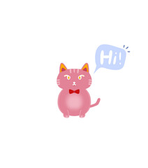 cat say hi