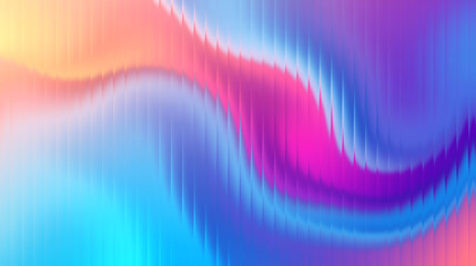Vibrant gradient waves flow across a luminous, abstract background with a modern, dynamic feel