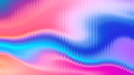 Vibrant holographic gradient waves create a mesmerizing futuristic background with neon light accents and a smooth, flowing aesthetic