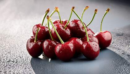 Close Up Of Fresh Cherry Berries