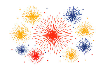 PNG vibrant colorful fireworks celebration