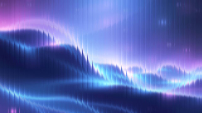 Stunning abstract digital wave pattern with vibrant neon blue and pink glowing light effects, perfect for futuristic technology backgrounds
