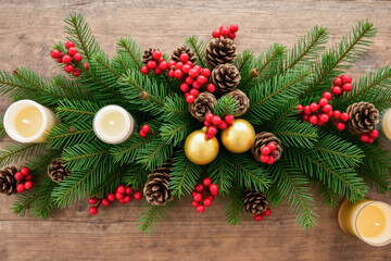 Festive Winter Holiday Table Arrangement