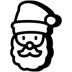 Santa Claus face icon
