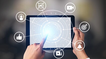 Content marketing interface with data dashboards, analytics charts, and content tools. Marketing success comes from content performance, content planning, and marketing optimization. Spire