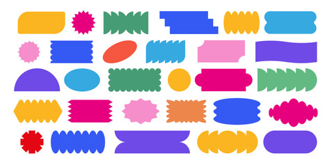 Colorful abstract geometric shape collection