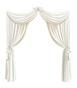 PNG Wedding arch curtain illustration decoration.