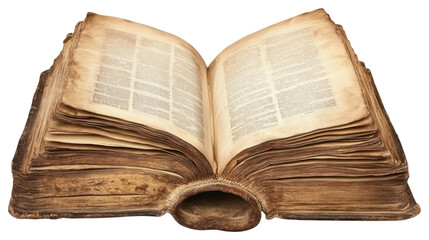 PNG Opened book with pages turning text leather-bound publication.