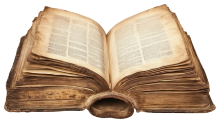 PNG Opened book with pages turning text leather-bound publication.