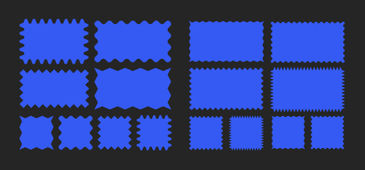 Abstract blue geometric shapes collection