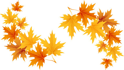 Beautiful autumn foliage vector graphic for fall season designs and thanksgiving holiday projects use, exactly one character