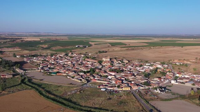 Aerial view of San Rom&aacute;n de Hornija, Valladolid