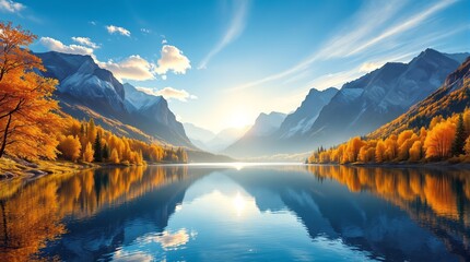 Mountain lake in autumn 4