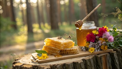 honey cake with honey