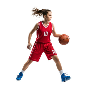 Illustration of basketball player isolated isolated on transparent background