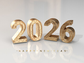 2026 happy new year gold 