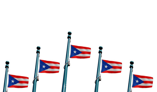 A weathered, vintage Puerto flag showing wear and texture for artistic or editorial use.