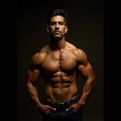 Muscular Latin Fitness Man Training