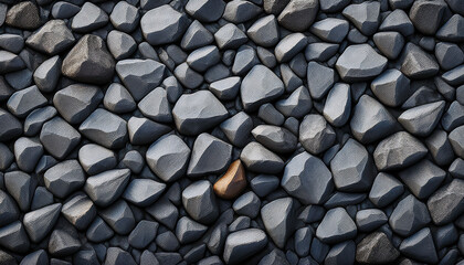 Texture Of Crushed Stone Rough Granular Surface With Rugged Coarse Aggregate Shows Natural Rocky