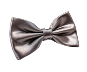 Elegant silver bow tie on a black background