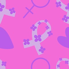 Breast cancer month seamless pink ribbon day mammogram pattern for medical accessories and medicine textiles