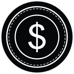 Obraz premium dollar coin vector icon