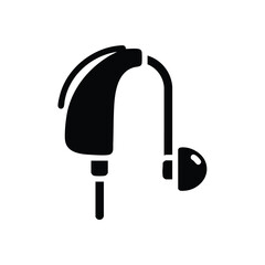 Vintage-style in-ear headphones with a sleek black and white design, featuring a curved cable and compact earpiece for portable listening