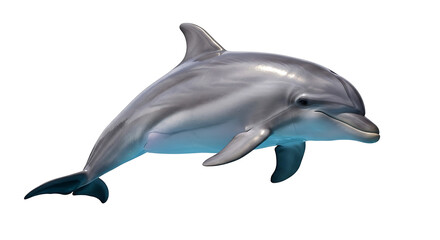 Dolphin swimming with a smile porpoise marine mammal