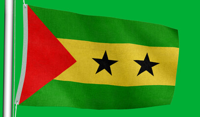 Small hand-held Sao flag used in parades, rallies, and cultural events. © graphics