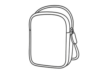 Obraz premium Stylized Sling Bag Illustration with Transparent Background, Minimalist Style