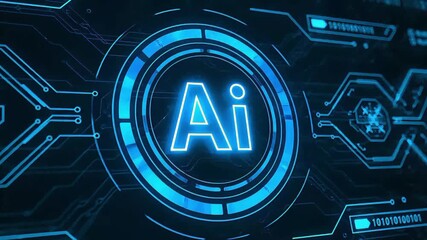Captivating AI technology processing on a digital circuit board interface - Powered by Adobe