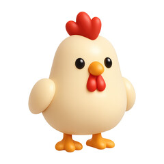 Naklejka premium PNG Cute cartoon chicken illustration.