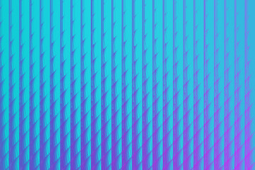 A mesmerizing display of vertical lines, transitioning from vibrant turquoise to deep violet, creating a captivating gradient pattern that is visually stimulating