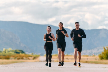 Obraz premium Preparation of the athletic team for the Athletic Marathon Journey