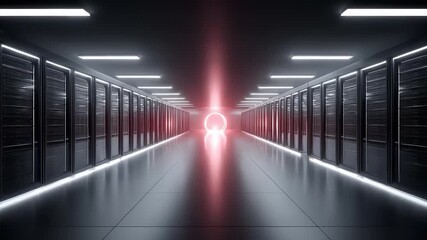 Data Center Server Matrix Full of Sci-Fi - Powered by Adobe