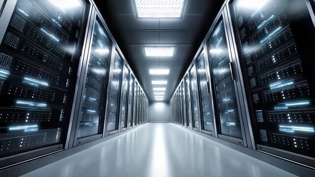 Data Center Server Array Running at High Speed