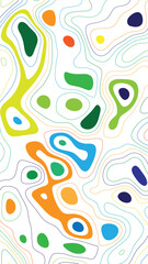 Multicolor contour abstract seamless topographic artistic line pattern vibrant design modern background for wallpapers posters textiles packaging and creative branding