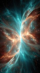 Abstract Colorful Space Nebula Explosion