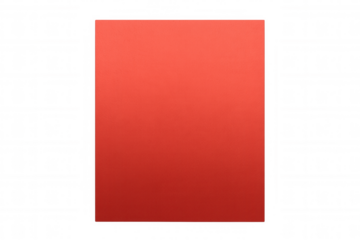 Red paper rectangle providing a solid color and textured surface. Object is isolated on a transparent background